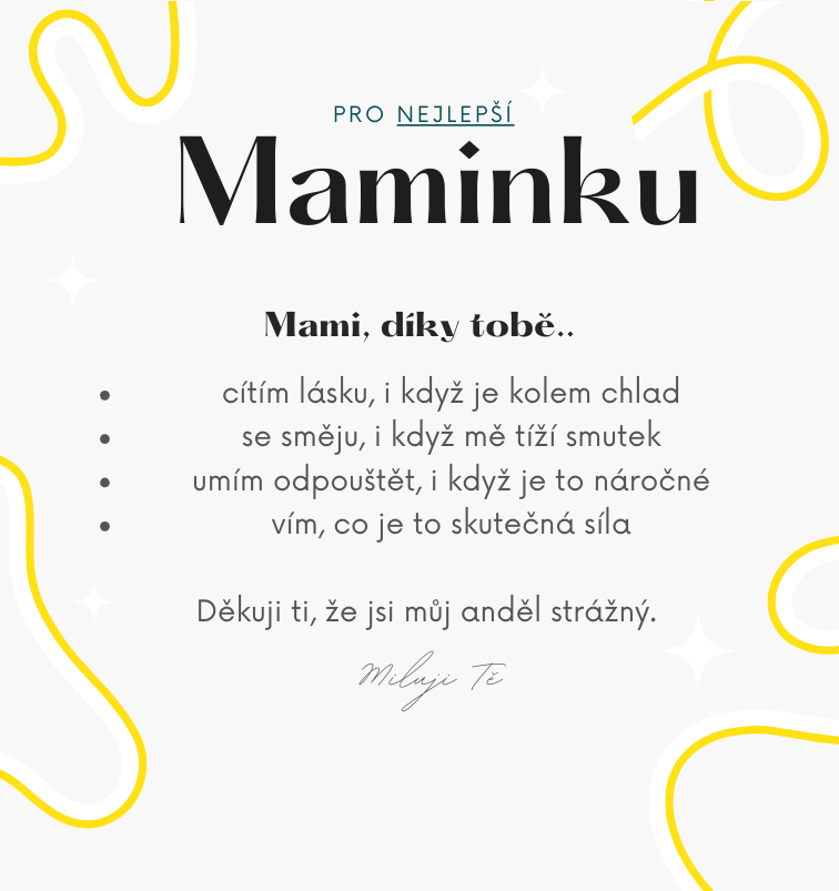 Sada pro maminku - Řetízek M osetý kamínky
