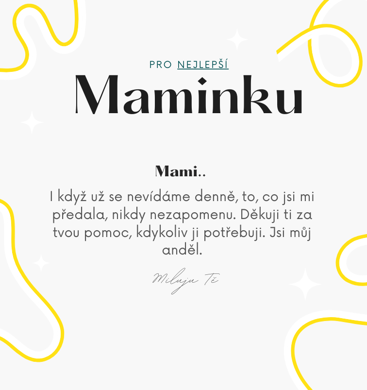 Sada pro maminku - Řetízek M osetý kamínky