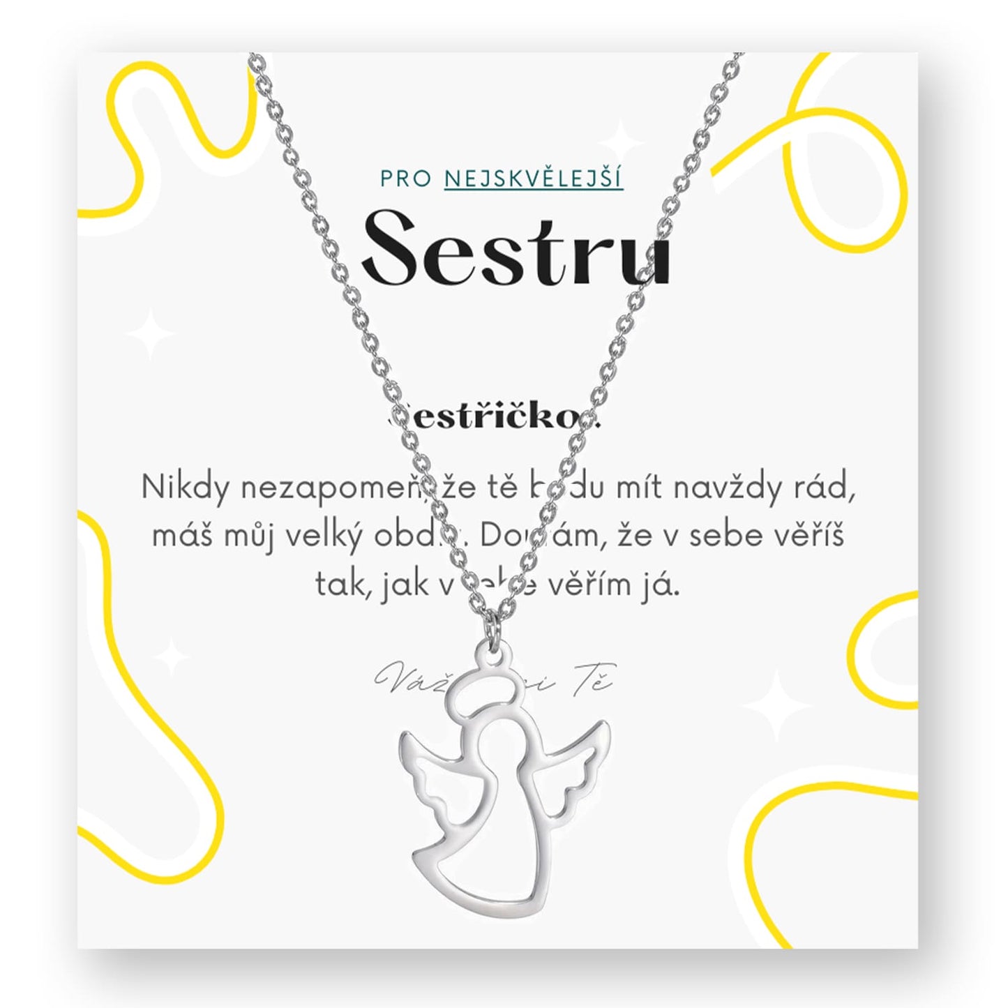 Sada pro sestru - Andílek řetízek