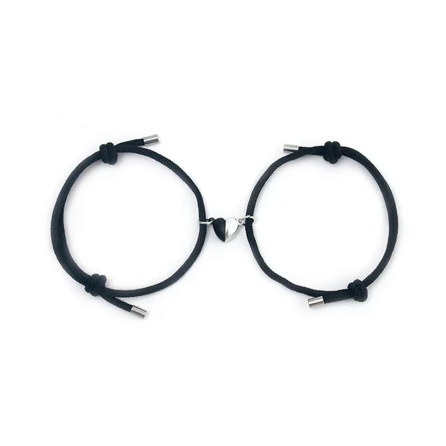 Provázkové párové náramky se srdíčkem