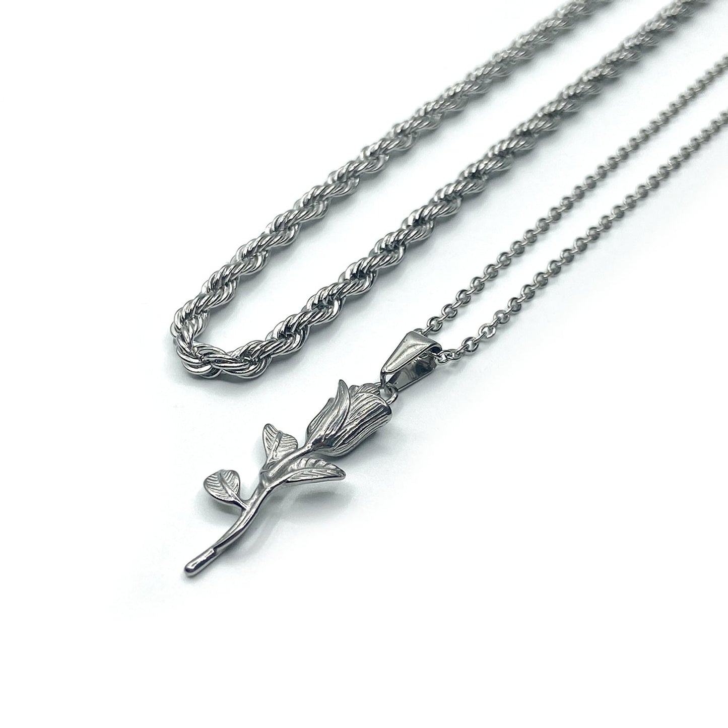 Set Růže - Rope náhrdelník + řetízek Růže