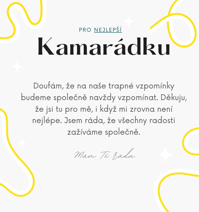 Věnování - nejlepší kamarádka