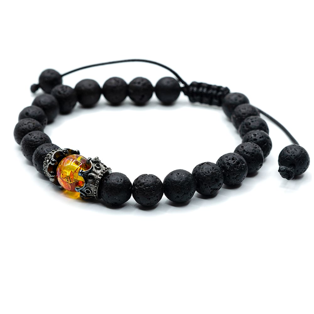 Ohnivý korálkový náramok