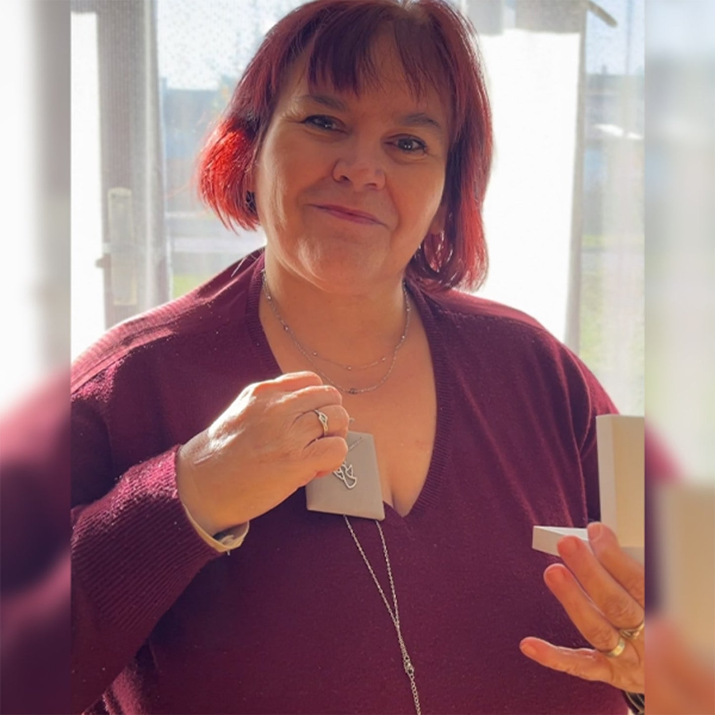 Sada pro babičku - Square silver řetízek
