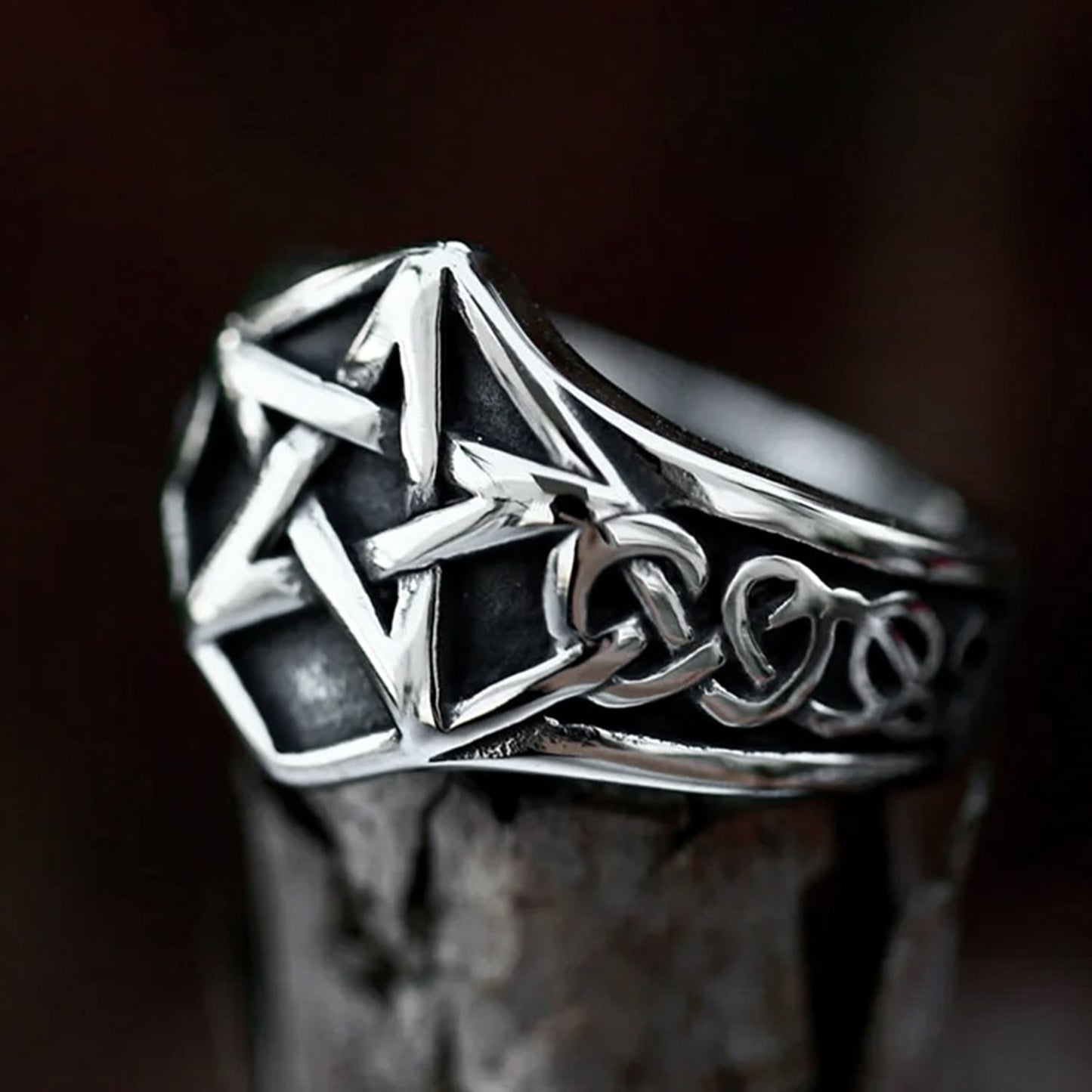 Prsten pěticípá hvězda - pentagram