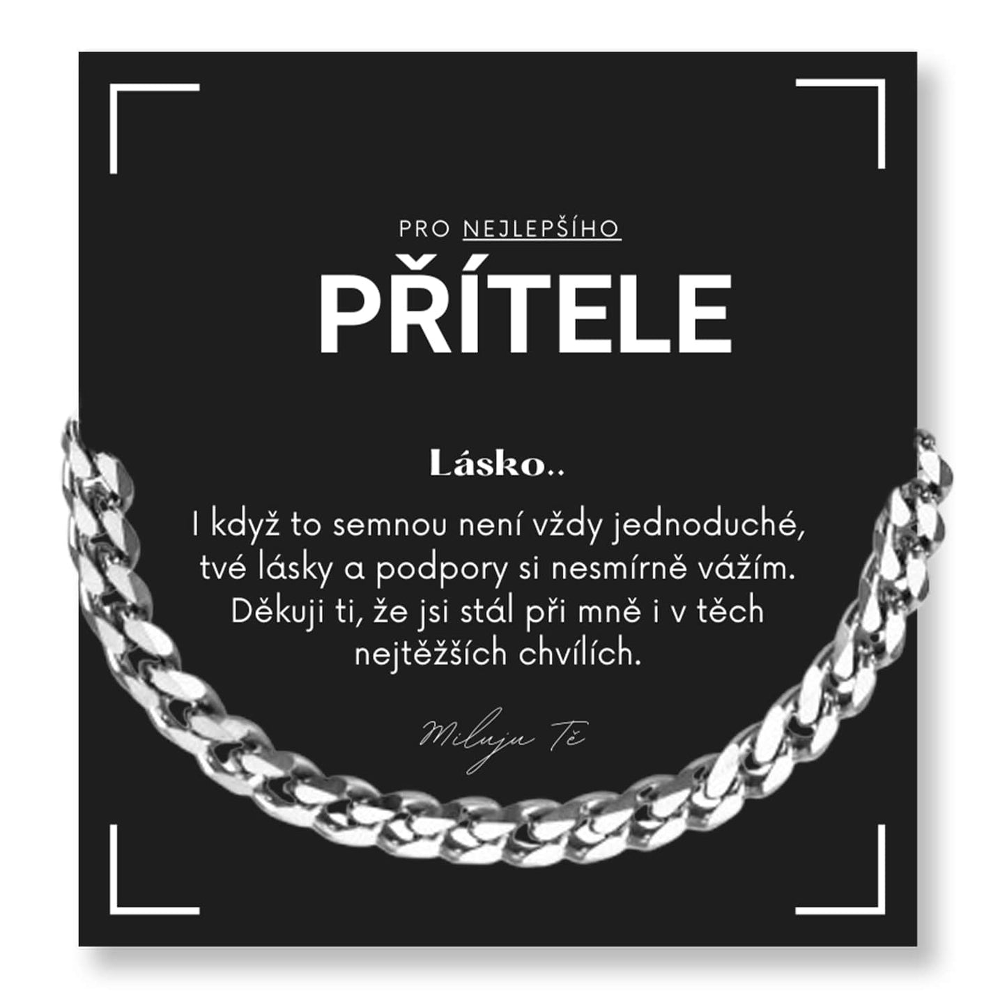 Sada pro přítele/manžela - Cuban náramek