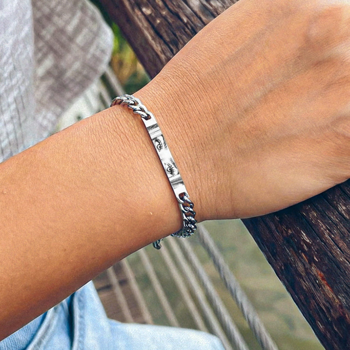 Cuban náramek s očima - Premium