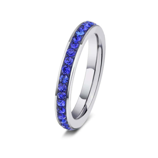 Modrý kamínkový prstýnek - premium