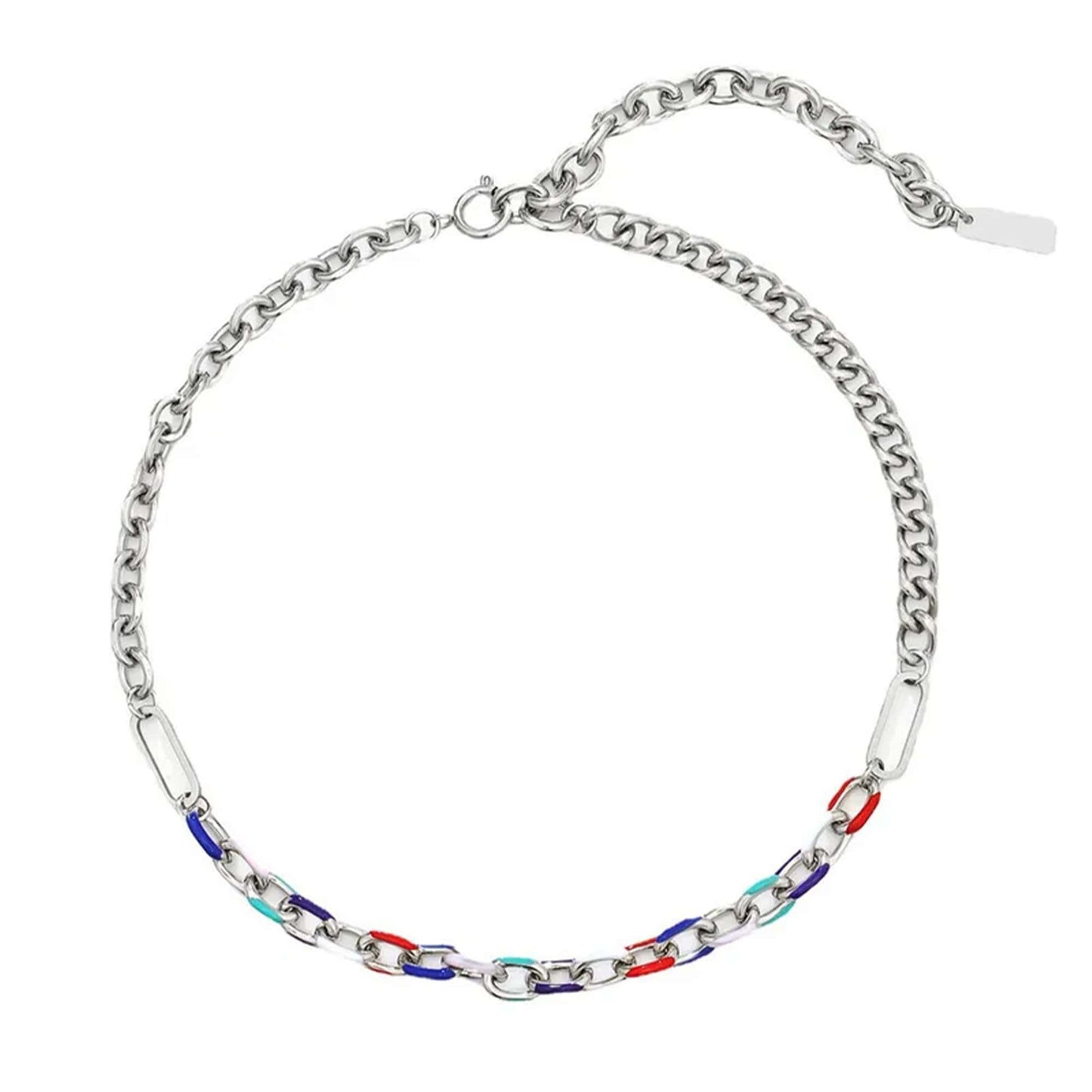 Skládaný barevný náhrdelník - premium