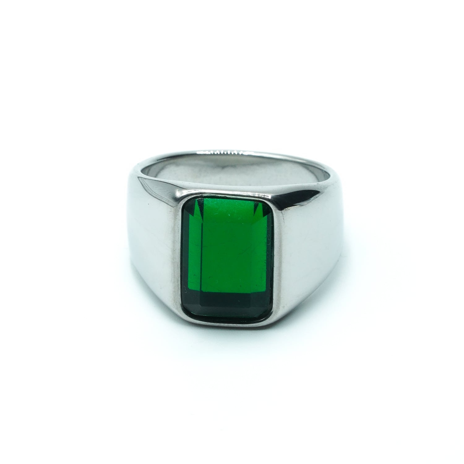 prsten s kamenem zelený