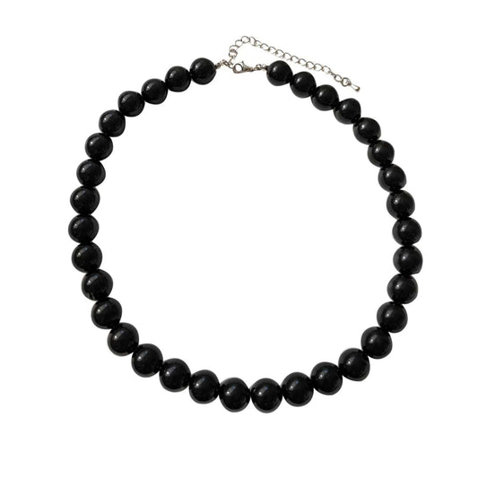 perlový náhrdelník černý