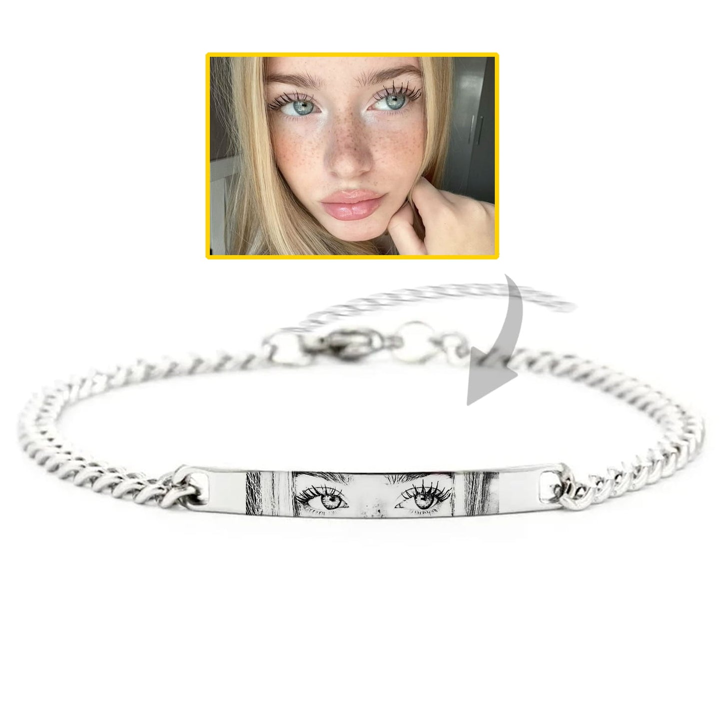 Cuban náramek s očima - Premium