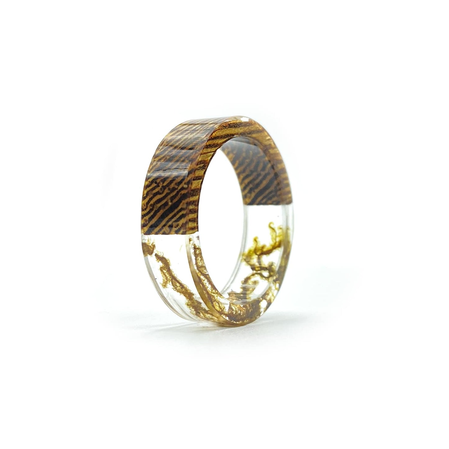 Květinové prsteny s motivy dřeva