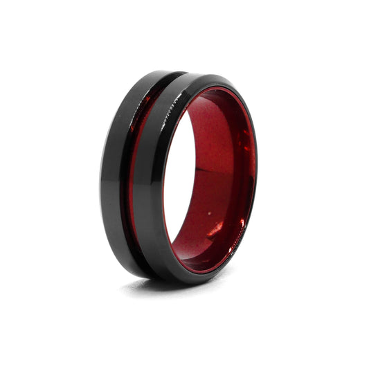 Červeno-černý prsten