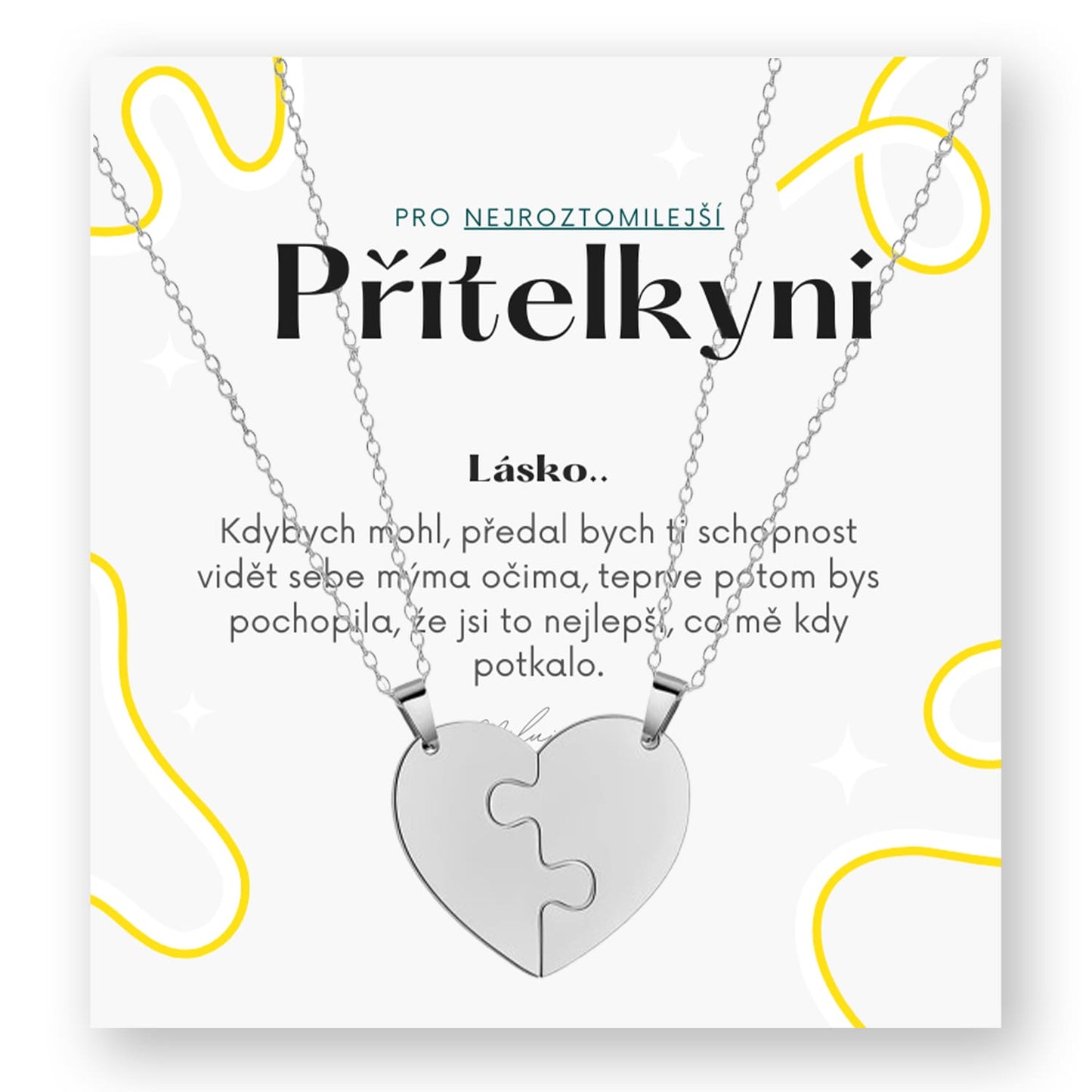 Sada pro přítelkyni/manželku - Couple řetízky puzzle