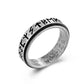 antistresový prsten v šedé runy viking