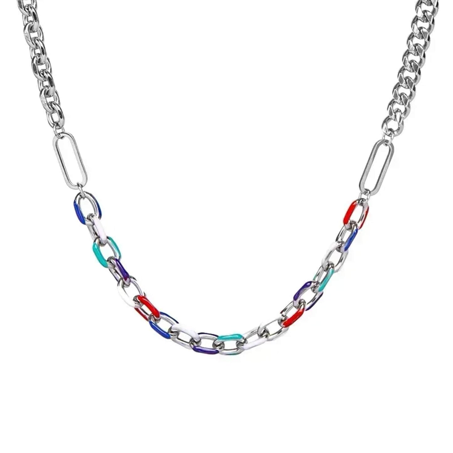 Skládaný barevný náhrdelník - premium