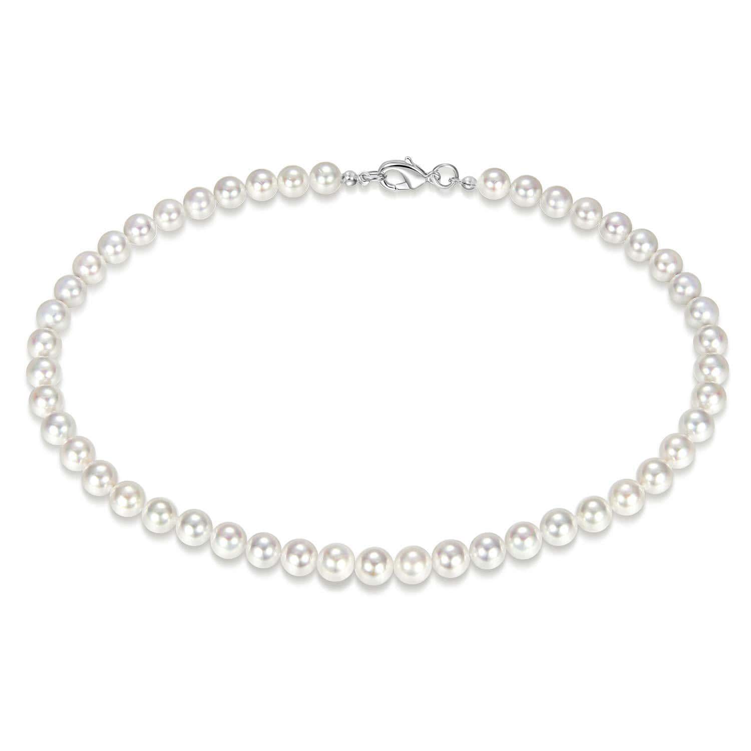perlový náhrdelník bílý